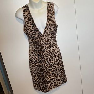Leopard pinup wiggle dress